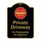 Signmission Designer Series-Do Not Enter Private Driveway No Trespassing Or Solicitors Wit, 24" H, BG-1824-9980 A-DES-BG-1824-9980 - alternate 1
